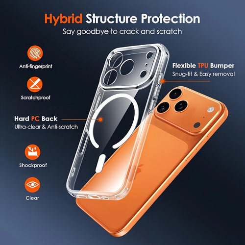 Clear MagSafe Compatible Case for iPhone 17 Series